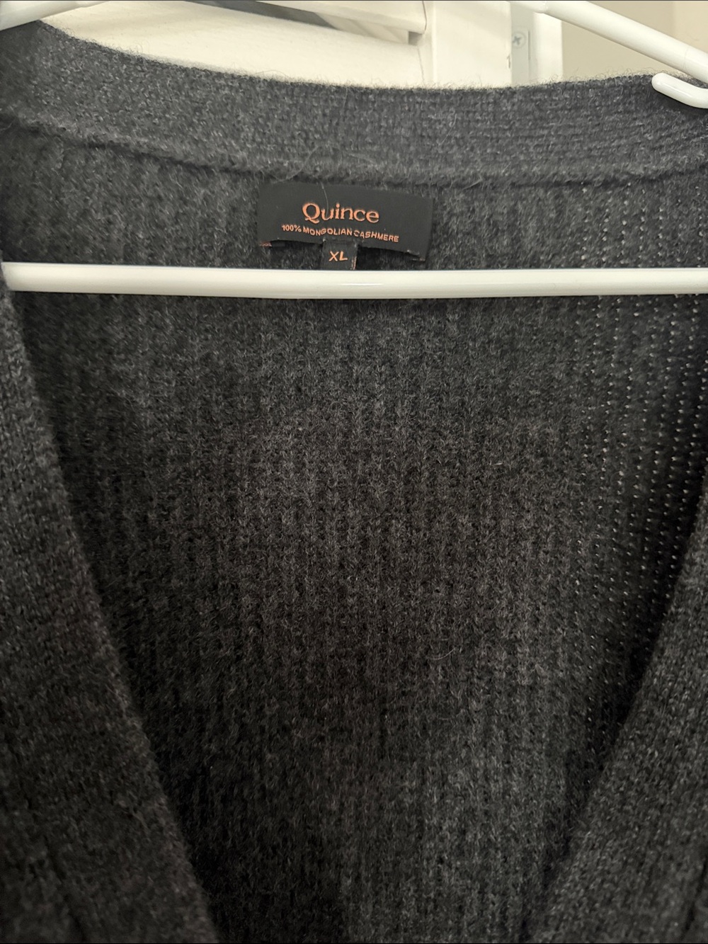 Quince Mongolian Cashmere Fisherman Boxy Cropped Cardigan Sweater - Picture 3 of 4